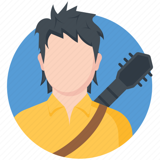 Guitar man, guitar player, guitarist, music man, musician, profession icon - Download on Iconfinder