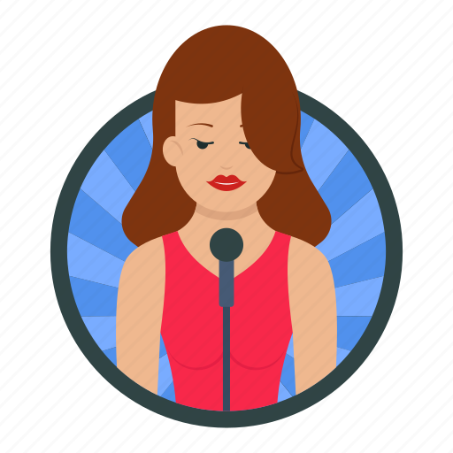 Singer, female, microphone, performer, musician, composer icon - Download on Iconfinder
