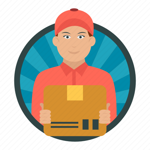 Delivery boy, rider, package, delivery guy, logistic, man icon - Download on Iconfinder