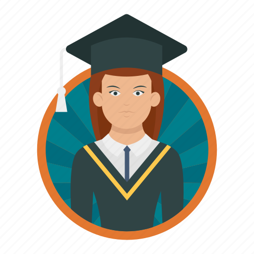 Scholar, student, graduate, female, learning, girl, knowledge icon - Download on Iconfinder