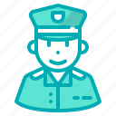 avatar, man, police, policeman, professional
