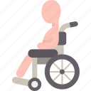patient, wheelchair, rehabilitation, physical, disability