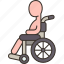 patient, wheelchair, rehabilitation, physical, disability 