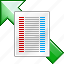 arrow, document, export, page, paper, sheet, stakes