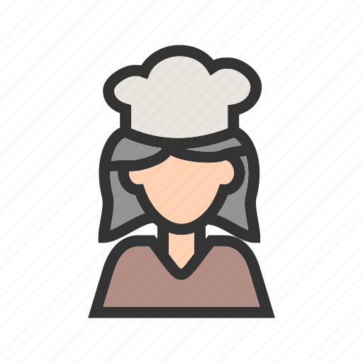 Baker, cake, chef, female, food, kitchen, occupation icon - Download on Iconfinder