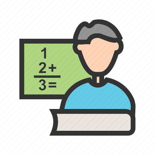 Board, classroom, college, male, professor, school, teacher icon - Download on Iconfinder