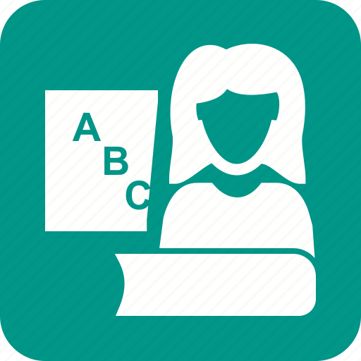 Board, classroom, college, female, professor, school, teacher icon - Download on Iconfinder