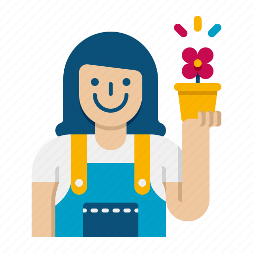 Florist, flower, floral, blossom, female, woman icon - Download on Iconfinder