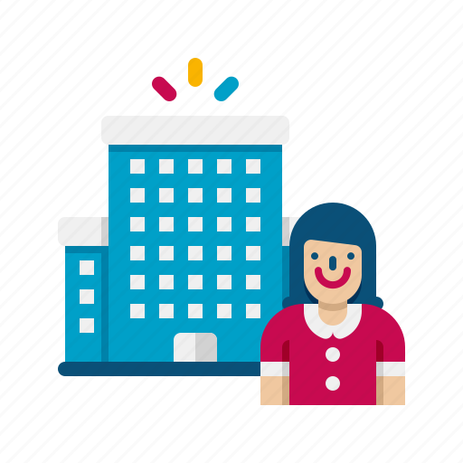 Hotel, manager, travel, tourism, female, woman icon - Download on Iconfinder