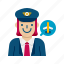 pilot, captain, airplane, aeroplane, flight, plane, woman, female 