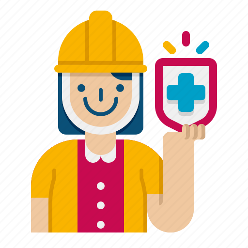 Safety, inspector, helmet, industry, hse, protection, female icon - Download on Iconfinder