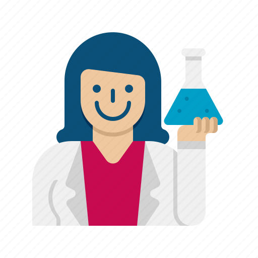 Scientist, science, laboratory, experiment, chemistry, research, woman icon - Download on Iconfinder
