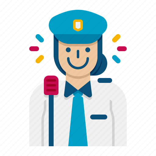 Security, guard, protection, safety, police, policewoman, female icon - Download on Iconfinder