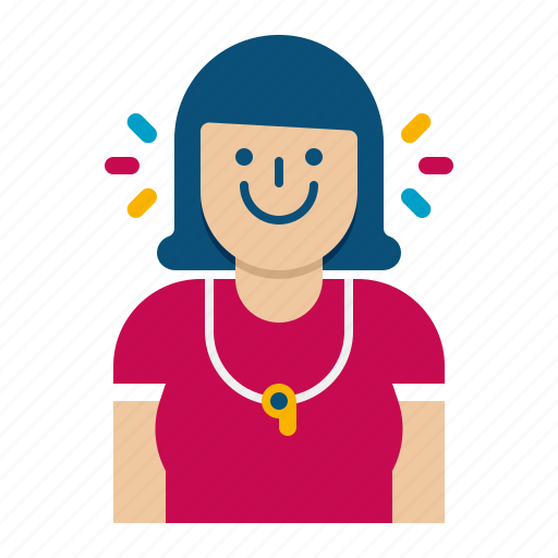 Trainer, coach, sports, game, female, woman icon - Download on Iconfinder