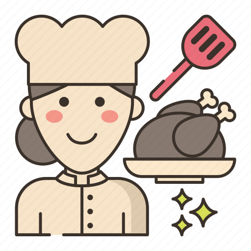Chef, cook, cooking, food, female, woman icon - Download on Iconfinder