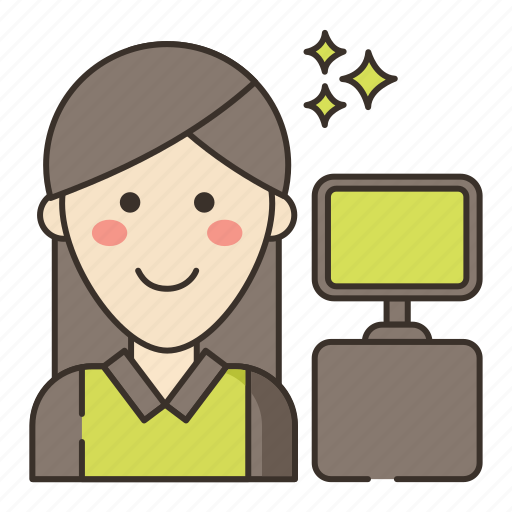 Clerk, shopping, helper, support, shop, female, woman icon - Download on Iconfinder