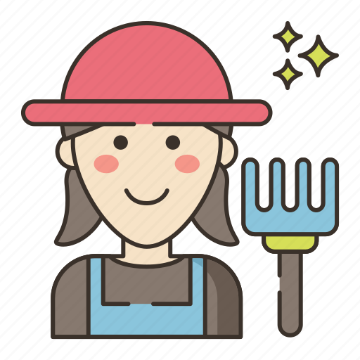 Farmer, agriculture, farming, gardening, female, woman icon - Download on Iconfinder
