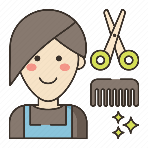 Hairdresser, hairstylist, salon, hair, beauty, female, woman icon - Download on Iconfinder