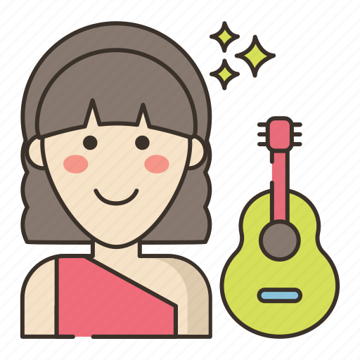 Musician, music, guitar, singer, song, artist, female icon - Download on Iconfinder