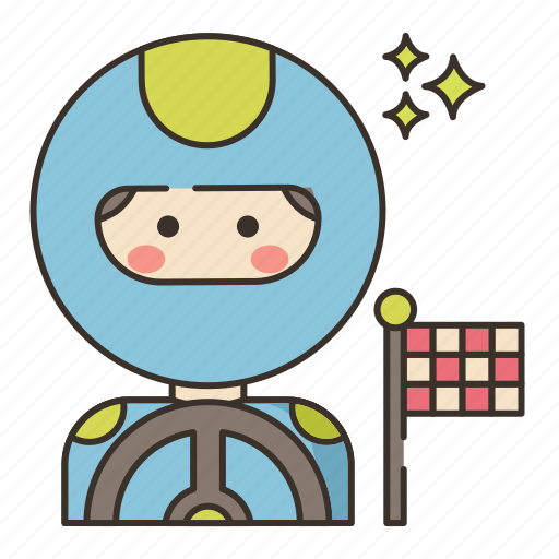 Racer, racing, race, female, woman icon - Download on Iconfinder