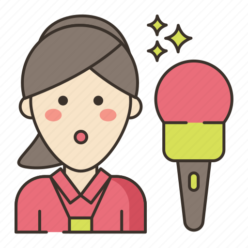 Reporter, news anchor, press, news, female, woman icon - Download on Iconfinder