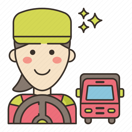 Truck, driver, delivery, transport, shipping, logistics, female icon - Download on Iconfinder