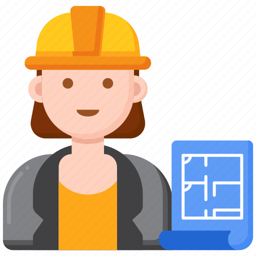 Architect, architecture, engineer, female, woman icon - Download on Iconfinder