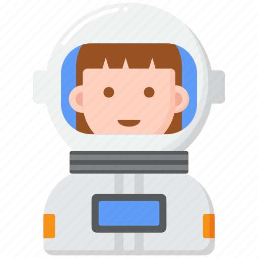 Astronaut, scientist, astronomy, outer space, space suit, female, woman icon - Download on Iconfinder