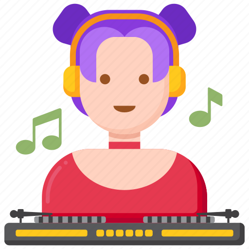 Dj, music, party, female, woman, it girl icon - Download on Iconfinder