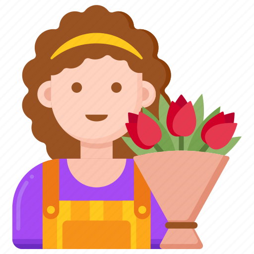 Florist, flower, plant, floral, female, woman icon - Download on Iconfinder