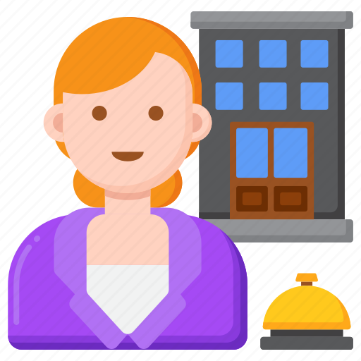 Hotel, manager, service, female, woman, travel icon - Download on Iconfinder