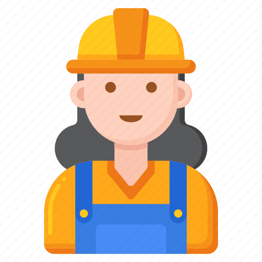 Laborer, blue collar, labor, worker, female, woman icon - Download on Iconfinder