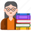 librarian, library, books, keeper, female, woman 