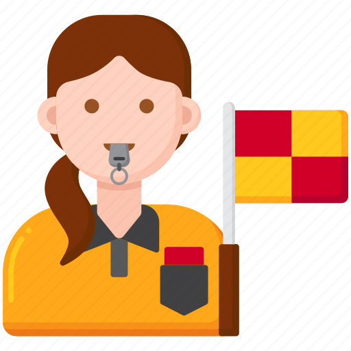 Referee, whistle, sport, game, female, woman icon - Download on Iconfinder