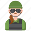 soldier, army, military, security, female, woman 