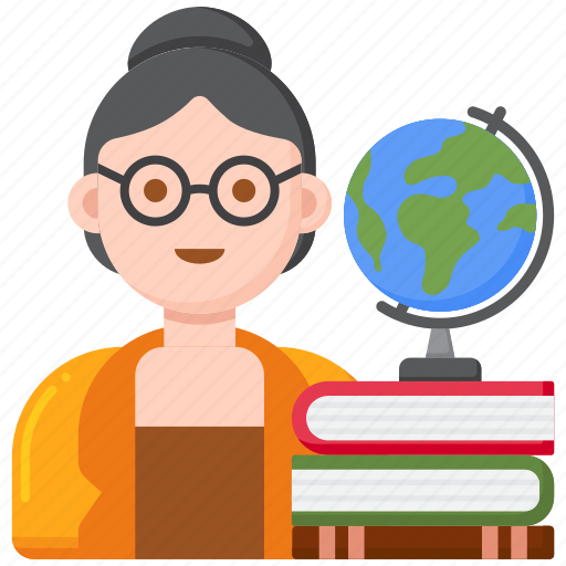 University, professor, education, school, female, woman, educator icon - Download on Iconfinder