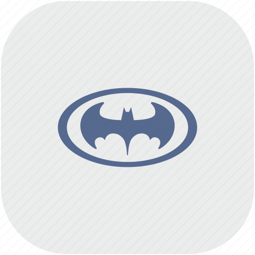 App, bat, batman, gray, hero, oval icon - Download on Iconfinder