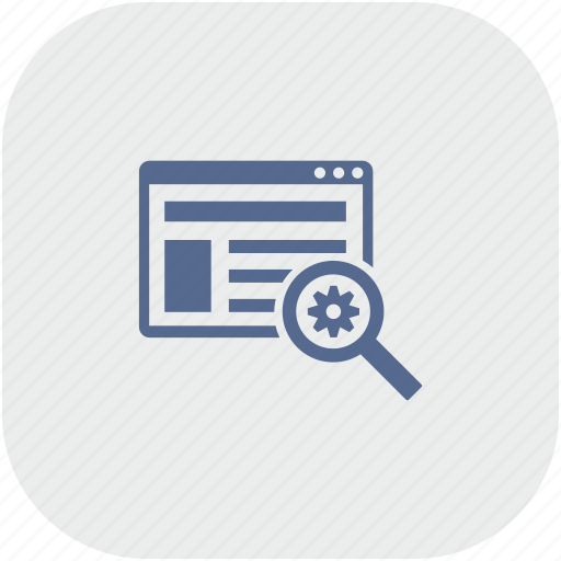 Find, page, rounded, scan, seo, settings, square icon - Download on Iconfinder