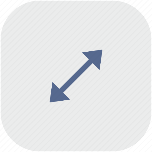 App, arrow, diagonal, gray, measure, size icon - Download on Iconfinder