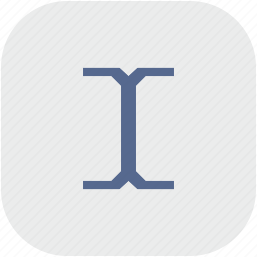 Cursor, edit, rounded, space, square, text icon - Download on Iconfinder