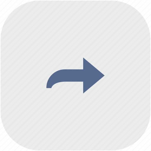App, arrow, gray, right, turn icon - Download on Iconfinder