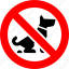 ban, no, prohibition, sign, forbidden, dog, fouling, clean it up 