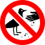 ban, no, prohibition, sign, forbidden, feed, bird, seagull, banned 