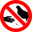 ban, no, prohibition, sign, forbidden, feed, bird, pigeon, dove 