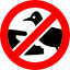 ban, no, prohibition, sign, forbidden, feed, bird, seagull 