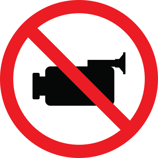 Camera, forbidden, prohibition, warning icon - Free download