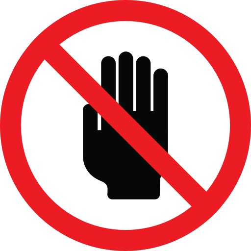 Forbidden, hand, prohibition, warning icon - Free download
