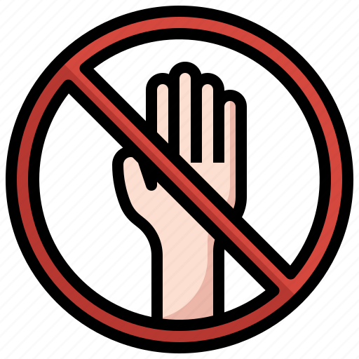 Touch, forbidden, disturb, prohibition, hand, do not icon - Download on Iconfinder