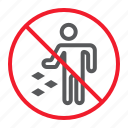 ban, do, forbidden, garbage, litter, not, prohibition