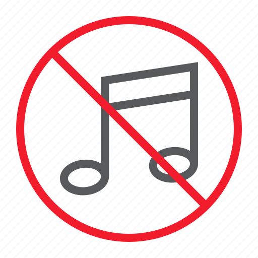 Ban, forbidden, melody, music, no, prohibition, stop icon - Download on Iconfinder